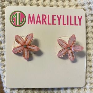 Marleylilly Pink Flower Earrings